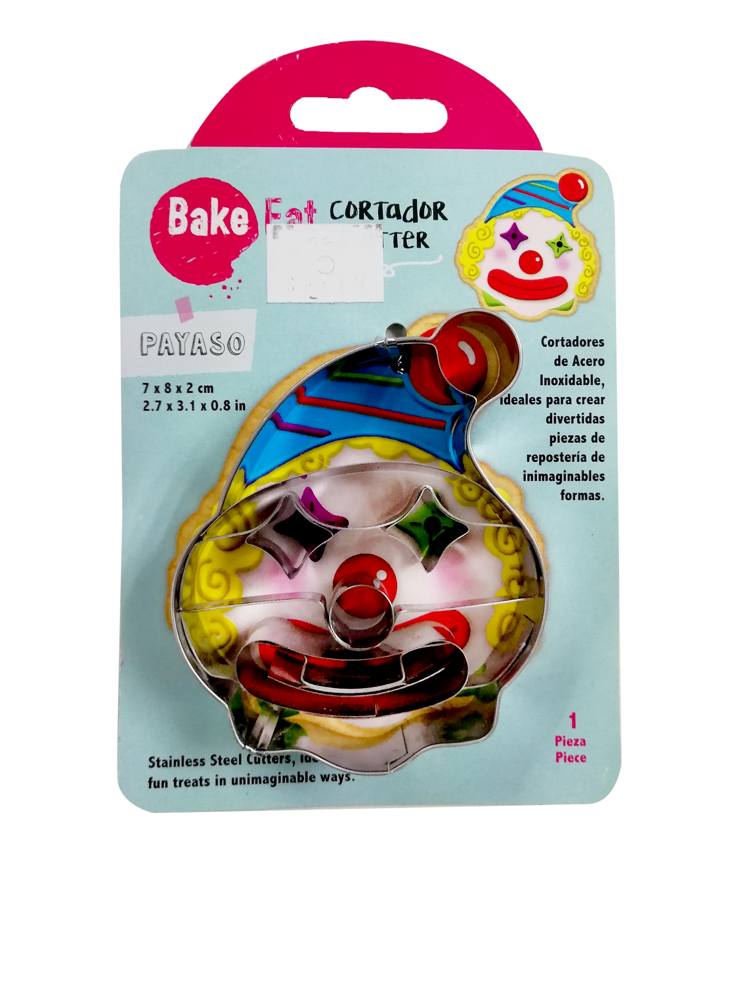 CORTADOR GALLETAS ACERO INOXIDABLE PAYASO ALEGRIA