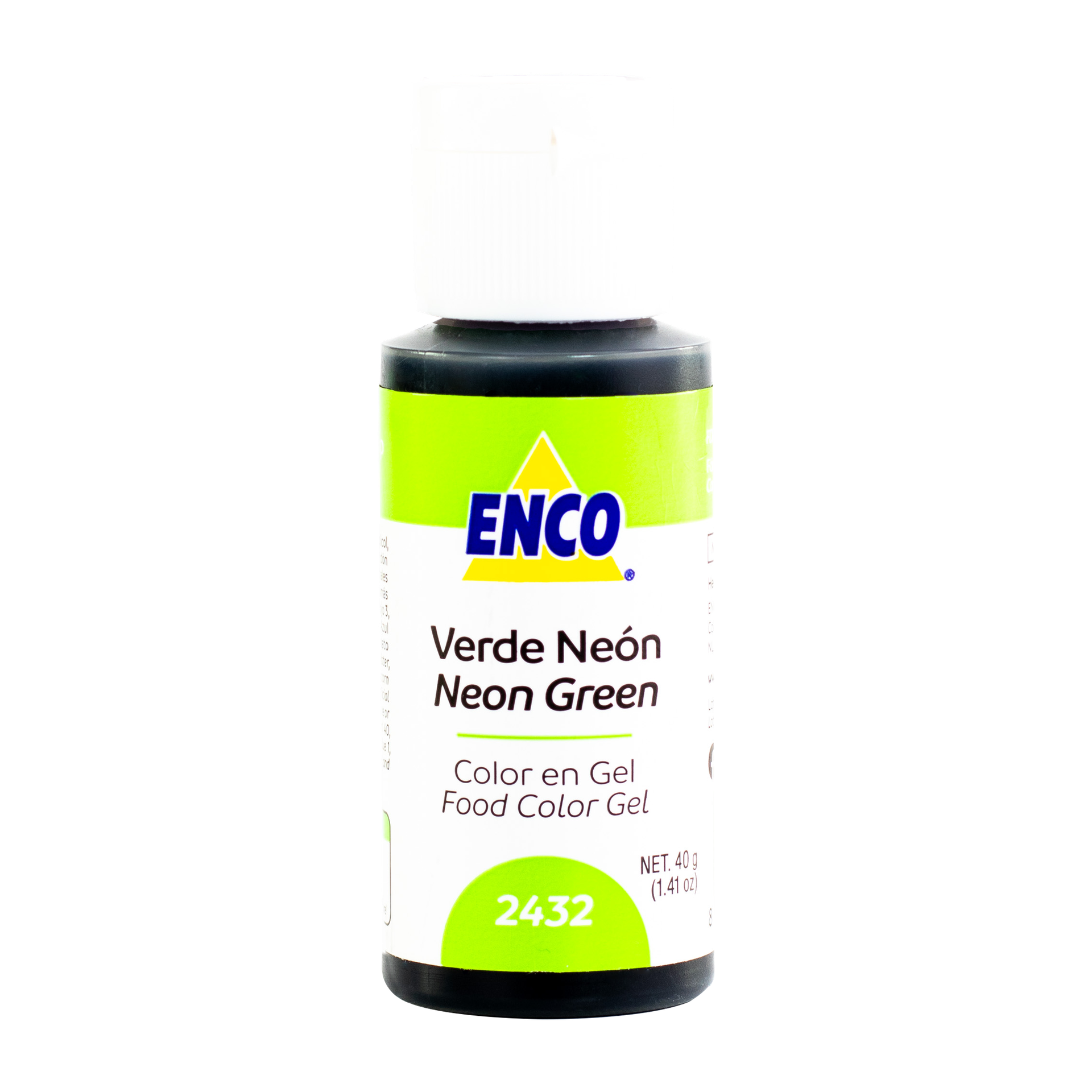 COLOR EN GEL VERDE NEON 40 GR ENCO