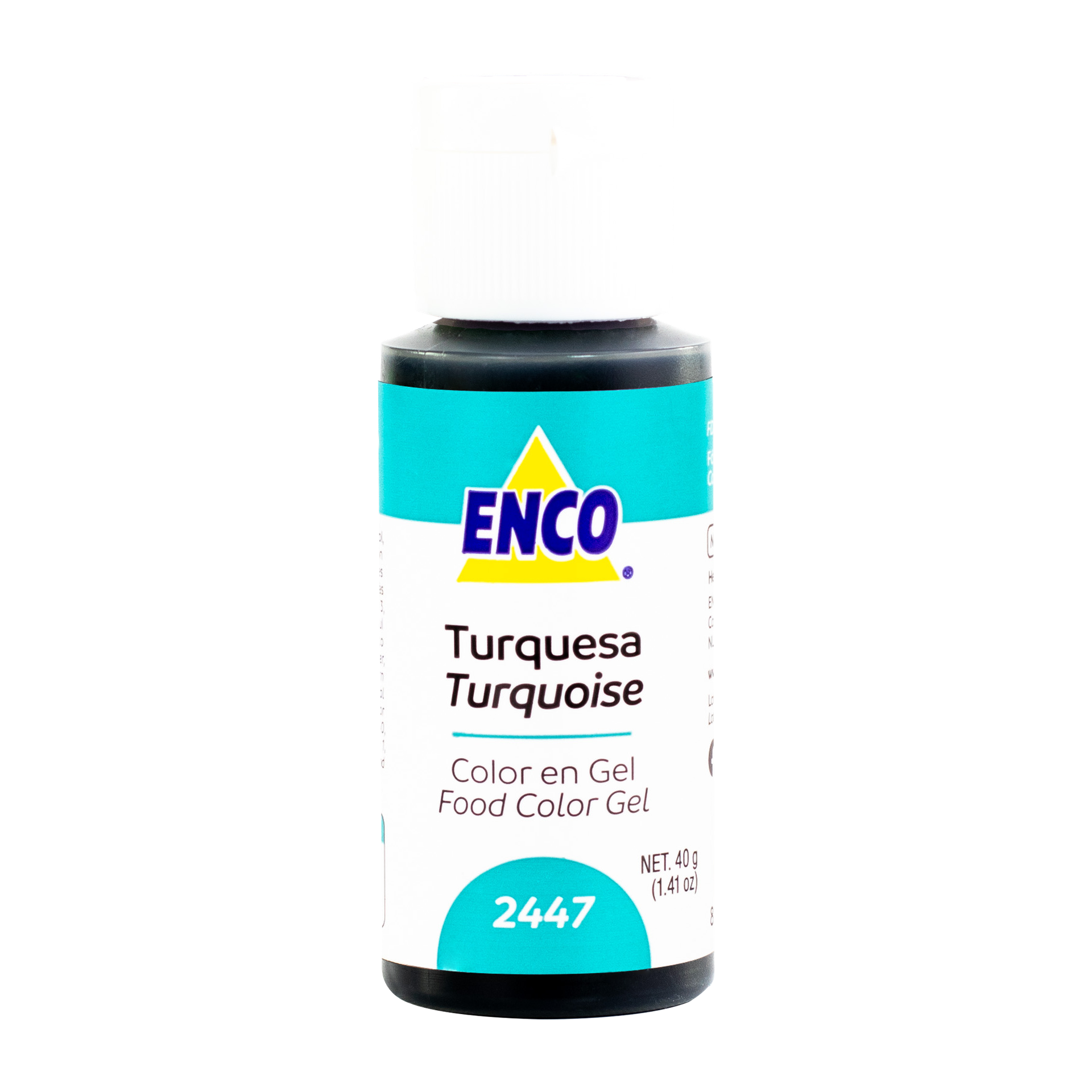 COLOR EN GEL VERDE TURQUESA 40 GR ENCO