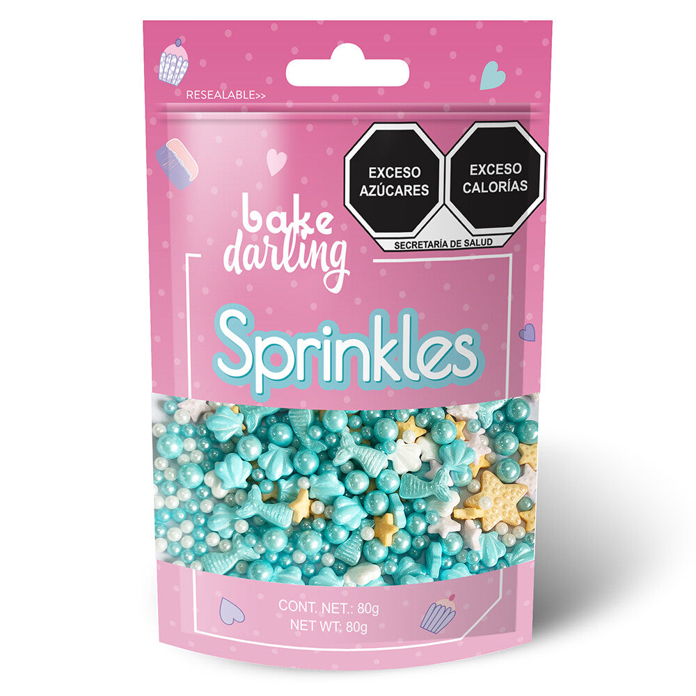 SPRINKLES VIDA MARINA AZUL 80 GR BAKE DARLING