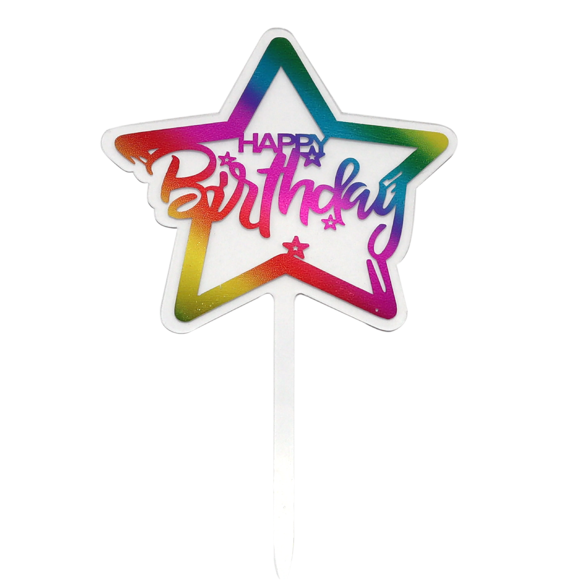 LETRERO HAPPY BIRTHDAY ESTRELLA COLOR PASTEL