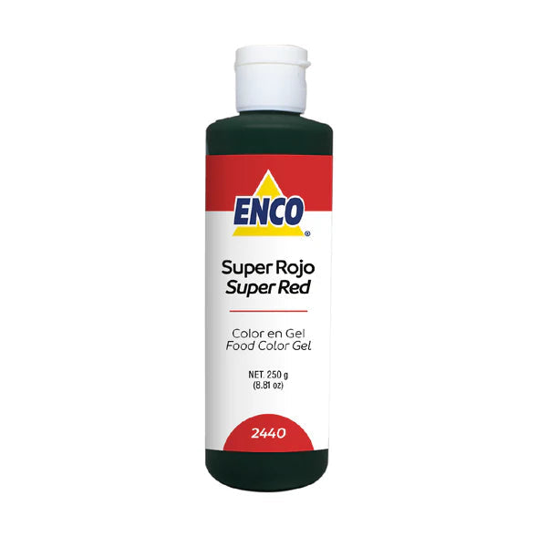 COLOR EN GEL SUPER ROJO 250 GR ENCO