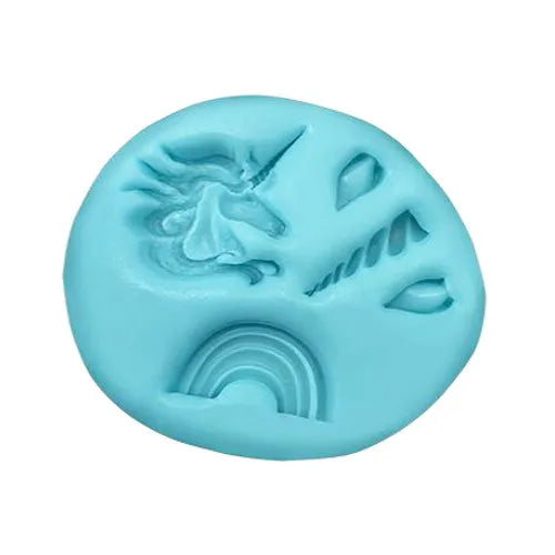 MOLDE SILICÓN UNICORNIO,ARCOIRIS 6 X.08 CM ALEGRIA