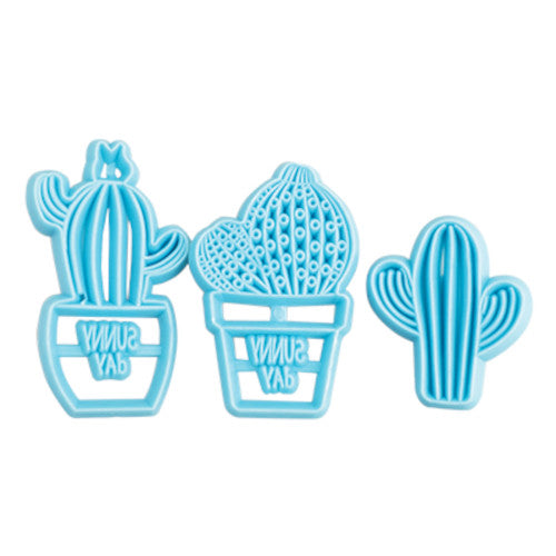 CORTADOR GALLETAS PLASTICO CACTUS 3 PIEZAS ALEGRIA