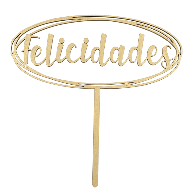 LETRERO GRANDE FELICIDADES ORO BAKE DARLING