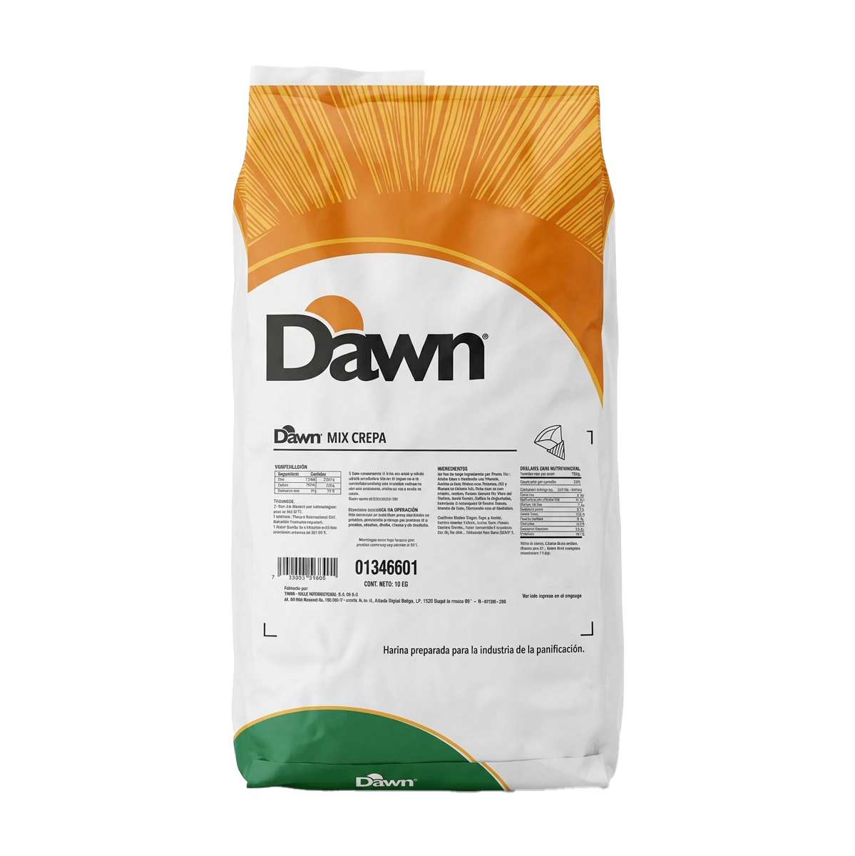 HARINA PREPARADA CREPAS BULTO 10 KG DAWN