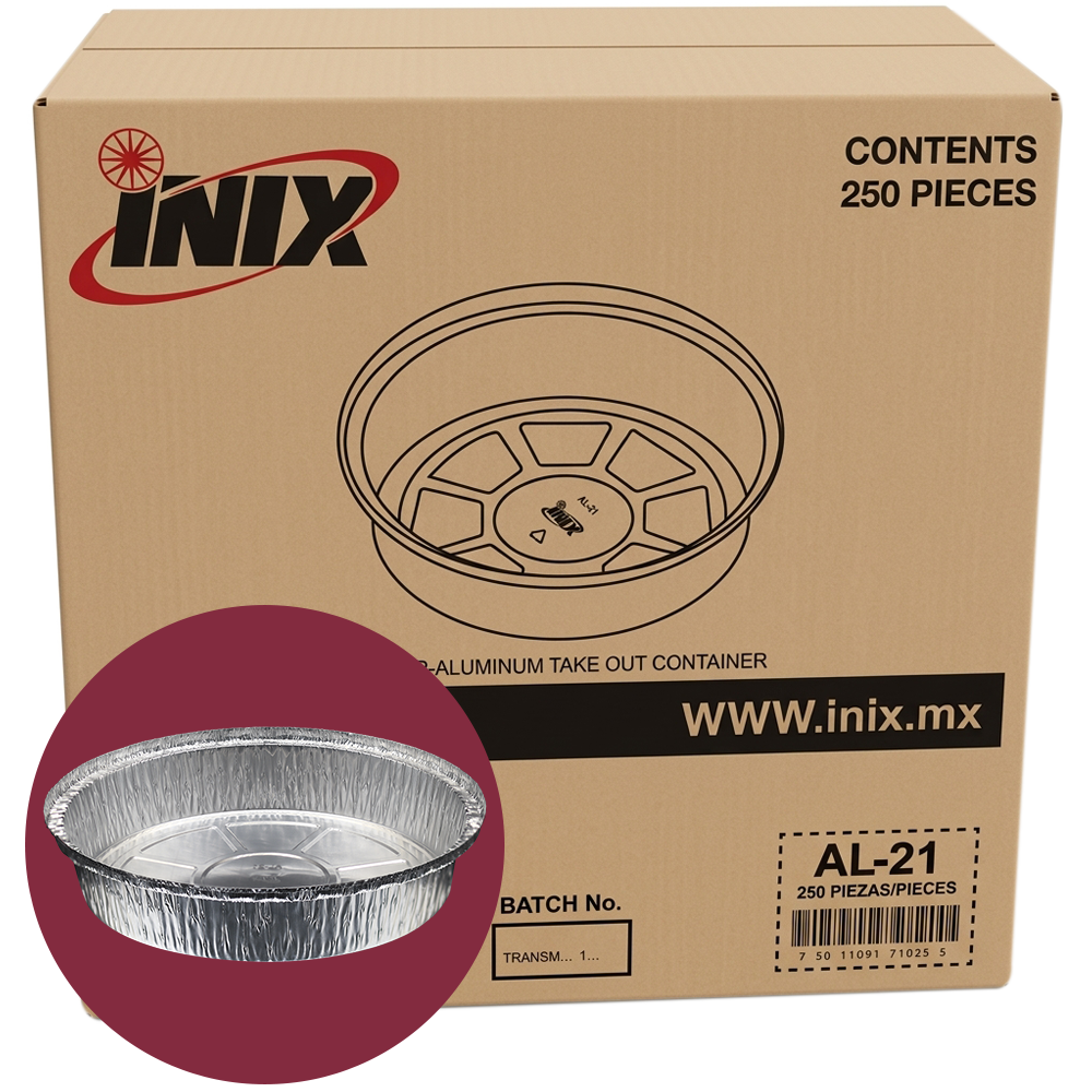 MOLDE DE ALUMINIO SARA LEE 9" CAJA 250 PZAS