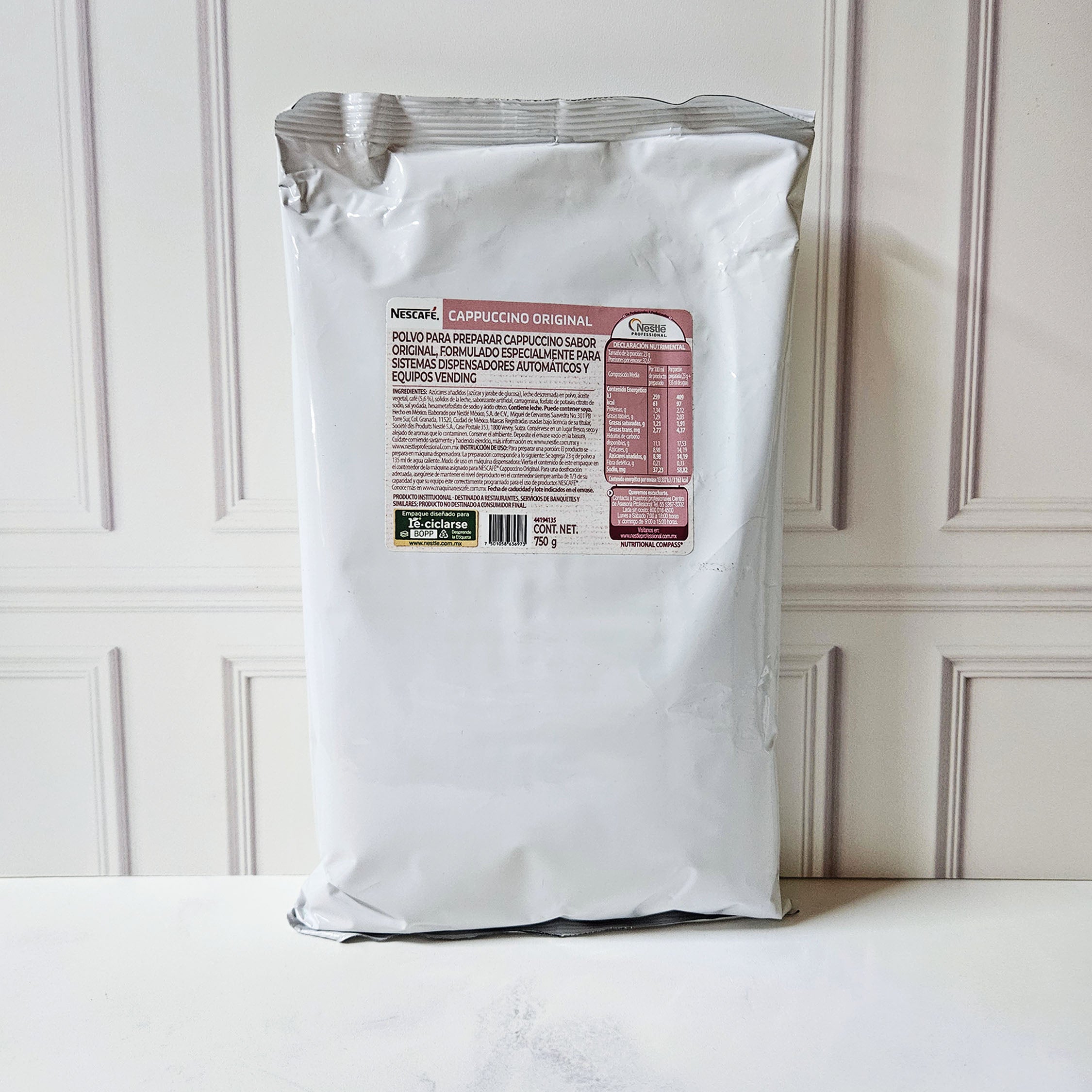 NESCAFE CAPUCCINO ORIGINAL BOLSA 750 GR NESTLE