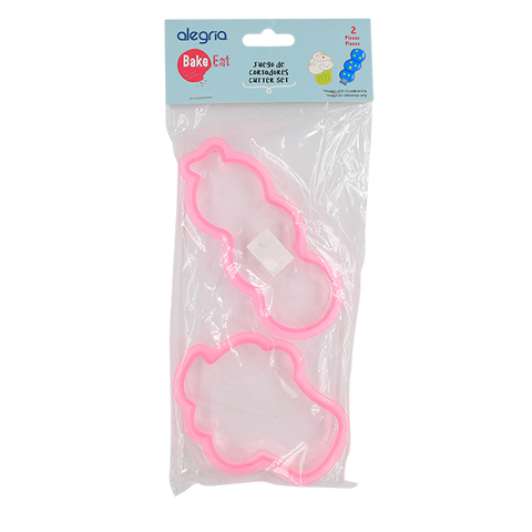 CORTADOR GALLETAS PLASTICO GOLOSINA, CUPCAKE 2 PIEZAS ALEGRIA CTR00000325