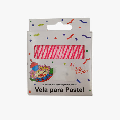 Cajita de Velas - Rosa - 24 pzs