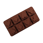 Molde de Silicon para Chocolate - Cartas - 8 cav