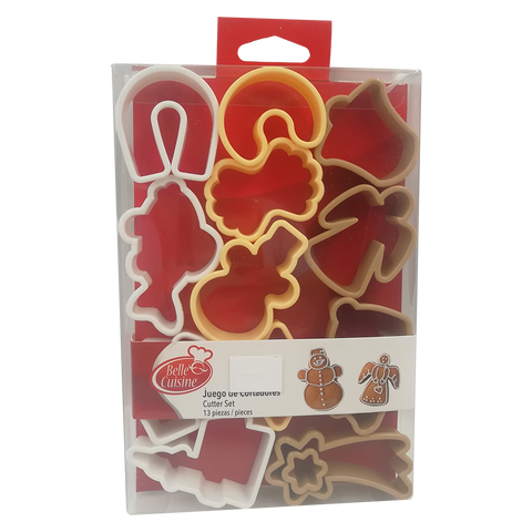 CORTADOR GALLETAS PLASTICO FIGURAS NAVIDEÃAS 13 PIEZAS ALEGRIA 5-5333