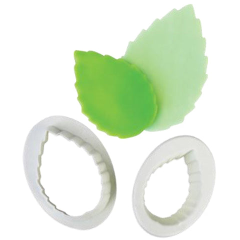 CORTADOR FONDANT PLASTICO HOJA CLASICA 2 PIEZAS ALEGRIA 4-2787