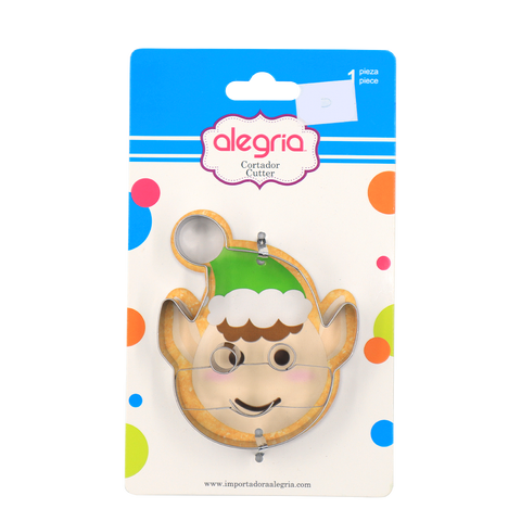 CORTADOR GALLETAS ACERO INOXIDABLE ENANO DE SANTA 7.5 X 6 X 2 CM 12 PIEZAS ALEGRIA 4-2858