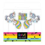 Velas Palillos - Unicornio Make Magic - 5 pzs - Alegria