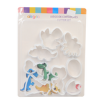 CORTADOR GALLETAS ACERO INOXIDABLE DINOSAURIOS BEBES 8 PIEZAS ALEGRIA TOL000869