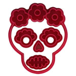 CORTADOR GALLETAS ACERO INOXIDABLE CATRINA TOCADO DE FLORES ALEGRIA