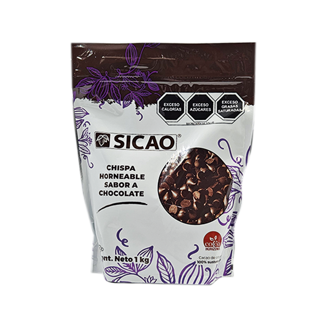 CHISPAS HORNEABLES CHOCOLATE SEMIAMARGO BOLSA 1 KG SICAO