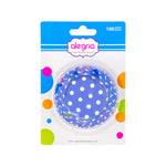 Capacillo Estandar #72 - Polka Azul Rey - 100 pzs