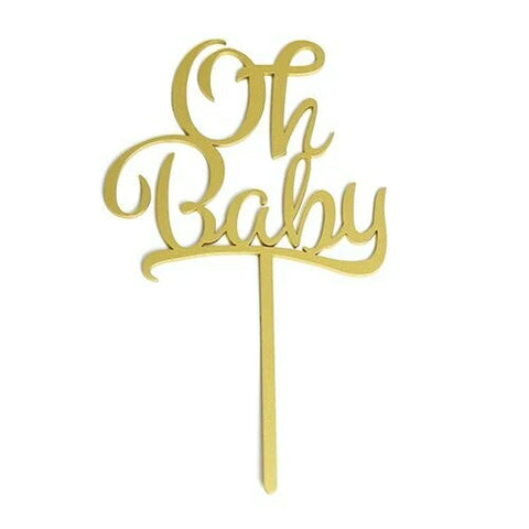 Letrero de Madera - Oh Baby - Dorado - Bake Darling