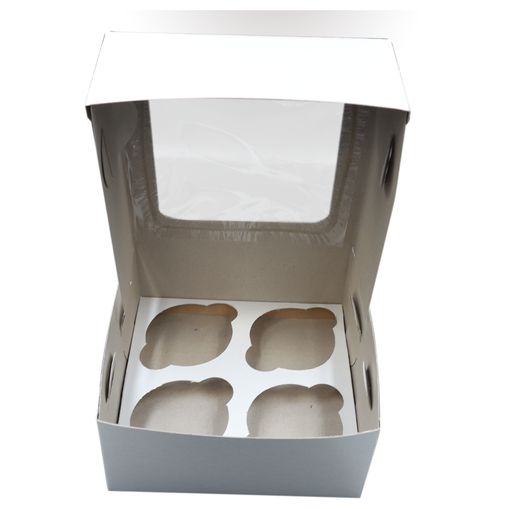 CAJA PARA CUPCAKES 4 CAVIDADES