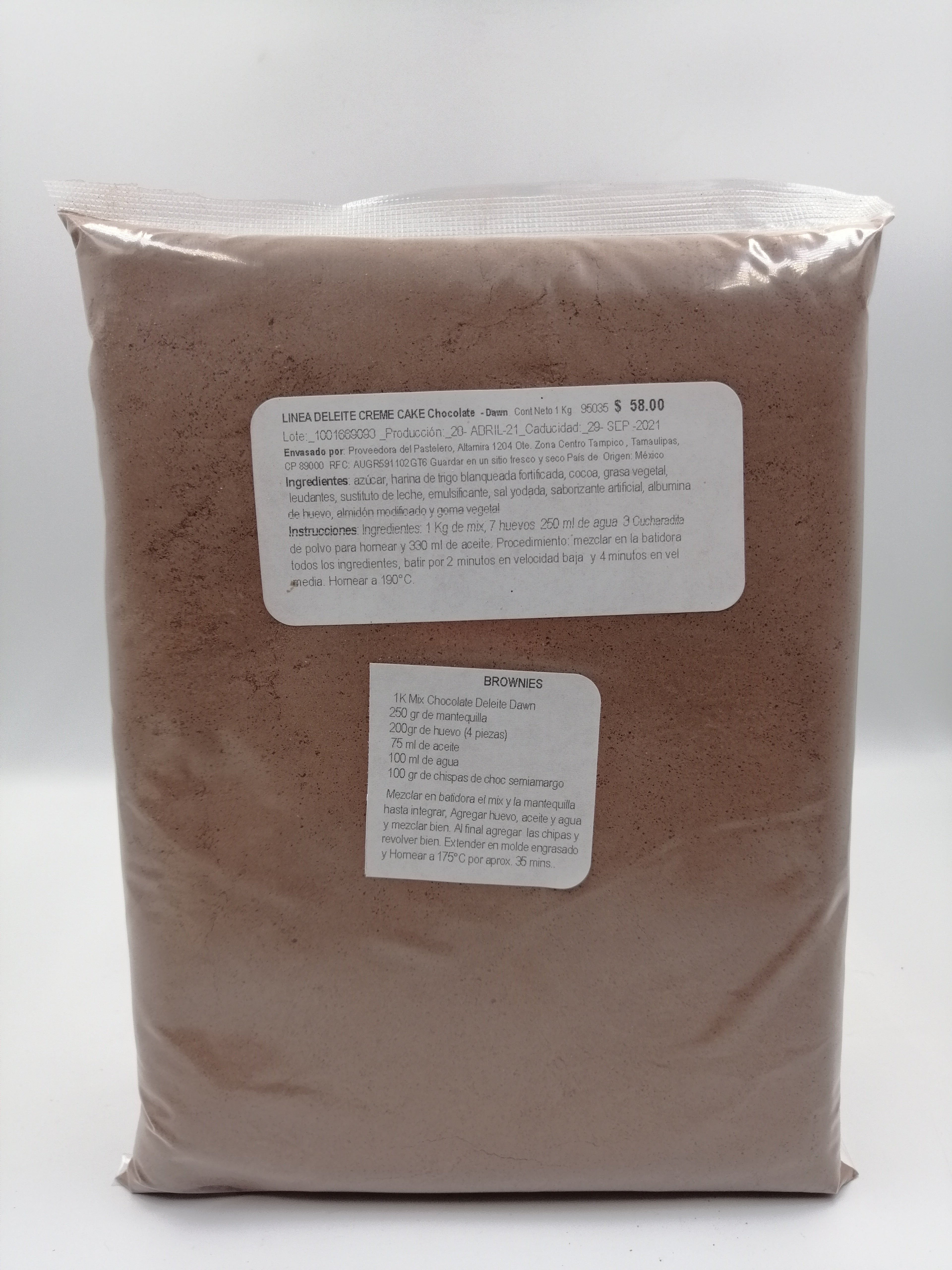 HARINA PREPARADA DELEITE CREME CAKE CHOCOLATE 1 KG DAWN
