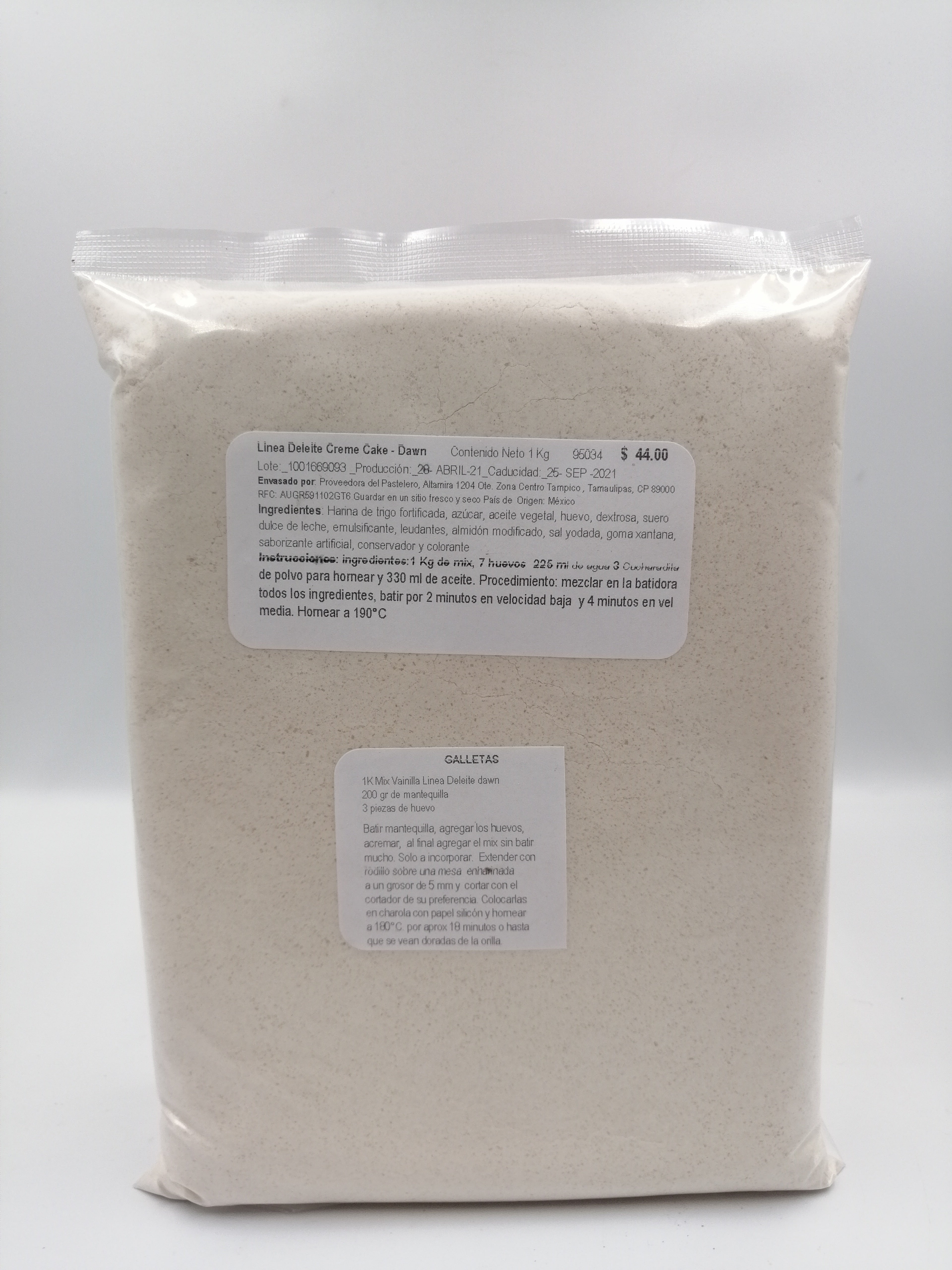 HARINA PREPARADA DELEITE CREME CAKE VAINILLA 1 KG DAWN
