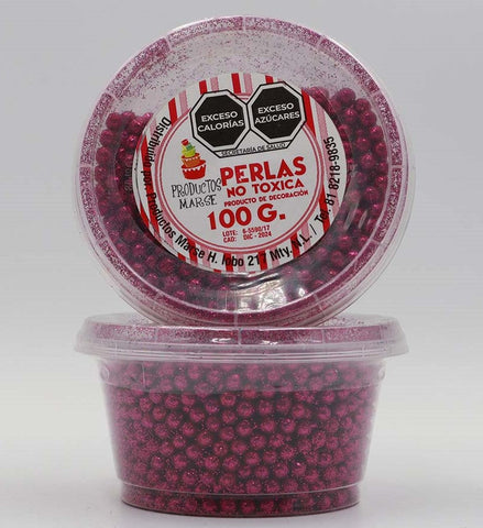 Perla Diamantada - Mediana - Fucsia - 100gr - Marse