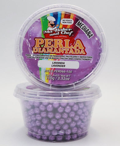 Perla Diamantada Mediana - 100g - Ma Baker and Chef - Lavanda