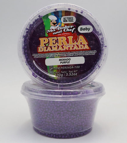 Perla Diamantada Baby - 100g - Ma Baker and Chef - Morado