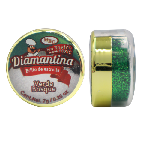 Diamantina Brillo Estrella - 7g - Ma Baker and Chef - Verde Bosque