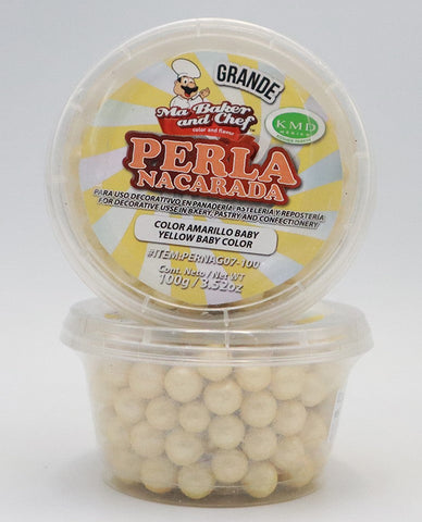 Perla Nacarada Grande - 100g - Ma Baker and Chef - Amarillo Baby