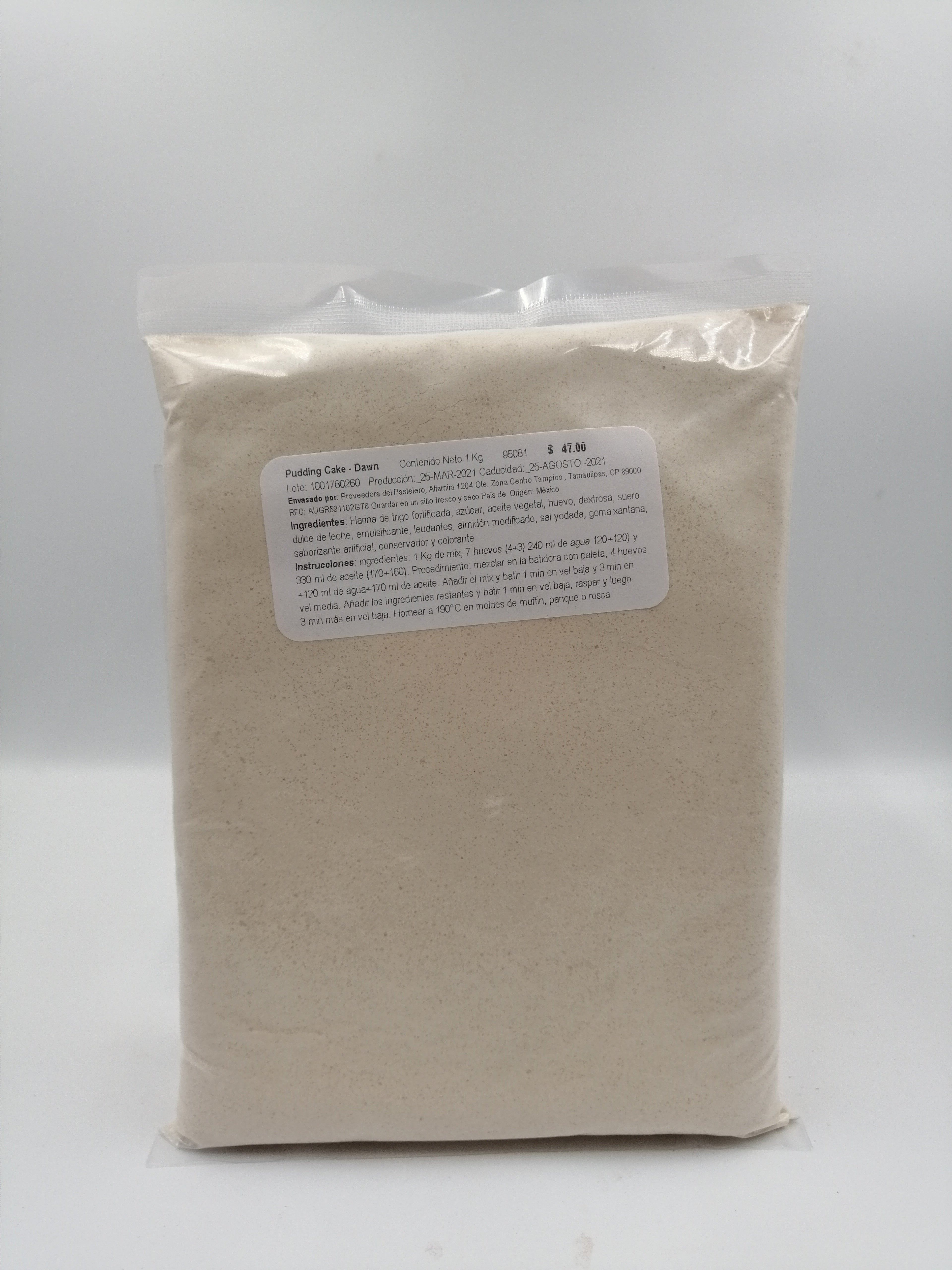 HARINA PREPARADA PUDDING CAKE 1 KG DAWN